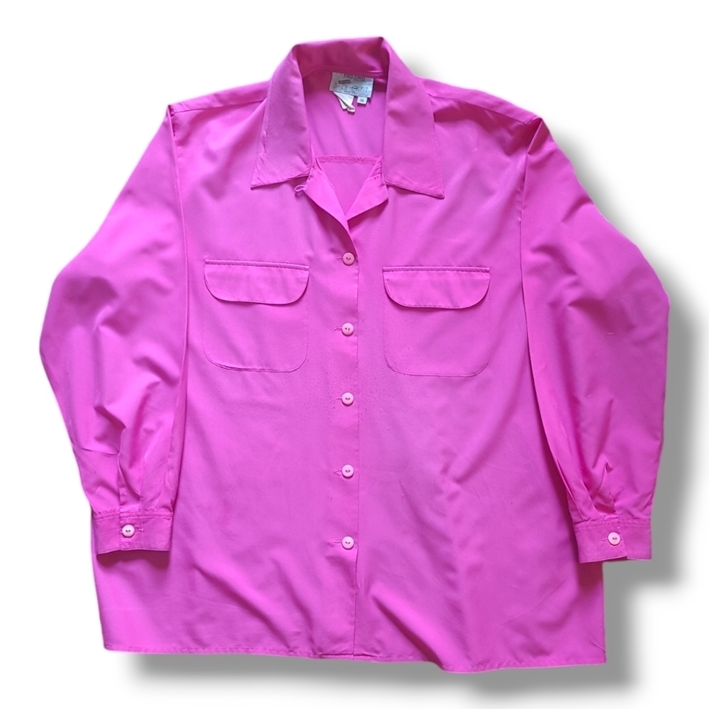 Fred David Sport Vintage button down pocket Blouse (Tagged size 36)